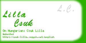 lilla csuk business card